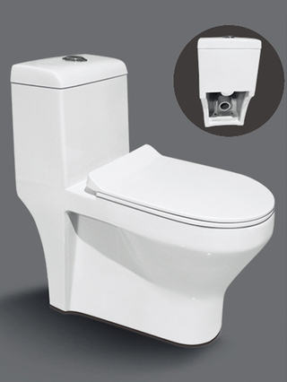 Chinese supply ceramic one-piece p-trap toilets for bathroom