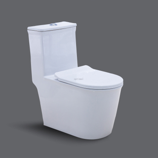 Optimal Sanitary Ware Bathroom Ceramic One Piece Toilet Factory WC Supply with PP slow down seat cover